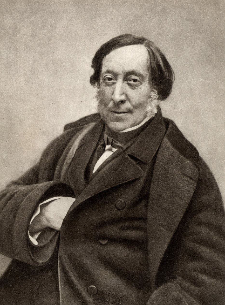 Gioachino (Antonio) Rossini (1792-1868) italiensk komponist. Fra et fotografi av Nadar, pseudonymet til Gaspard-Felix Tournachon (1820-1910). av (1820 1910) Nadar