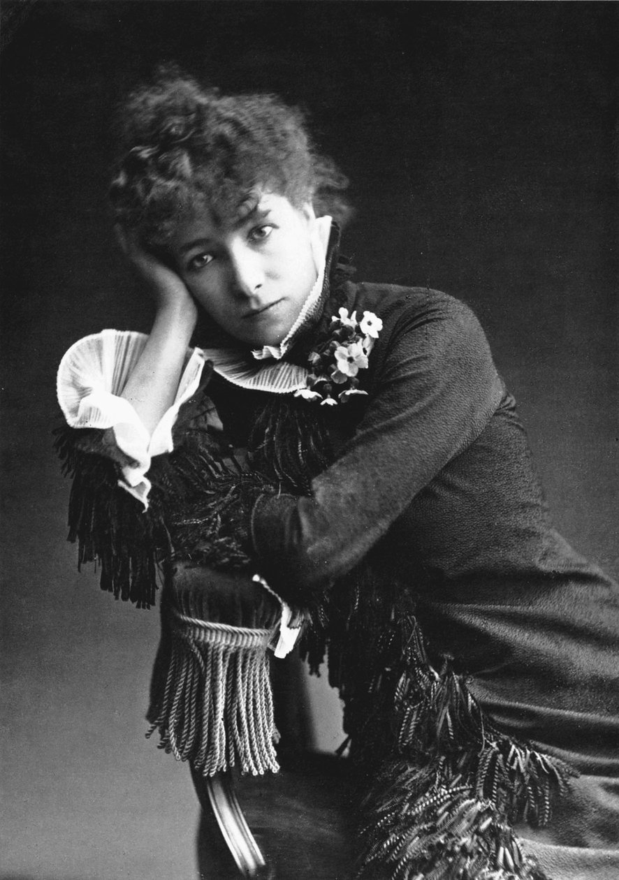 Sarah Bernhardt (1844-1923), foto av Nadar i 1877 av (1820 1910) Nadar