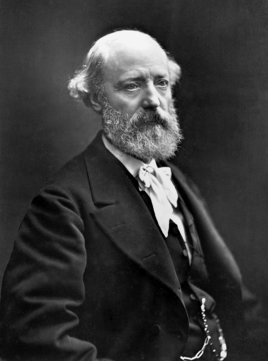 Eugene Viollet-Le-Duc (1814-1879) fransk arkitekt som restaurerte mange monumenter (Notre Dame of Paris, Pierrefonds-slottet), foto av Nadar (1820-1910) i 1878 av Nadar