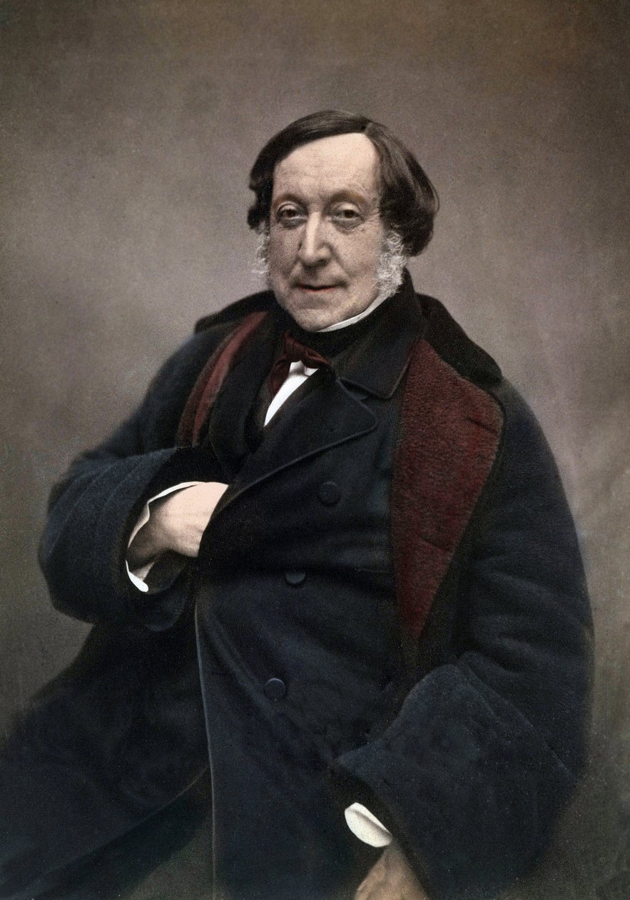 Gioachino (Antonio) Rossini (1792-1868) italiensk komponist. etter fotografi av Nadar av Nadar