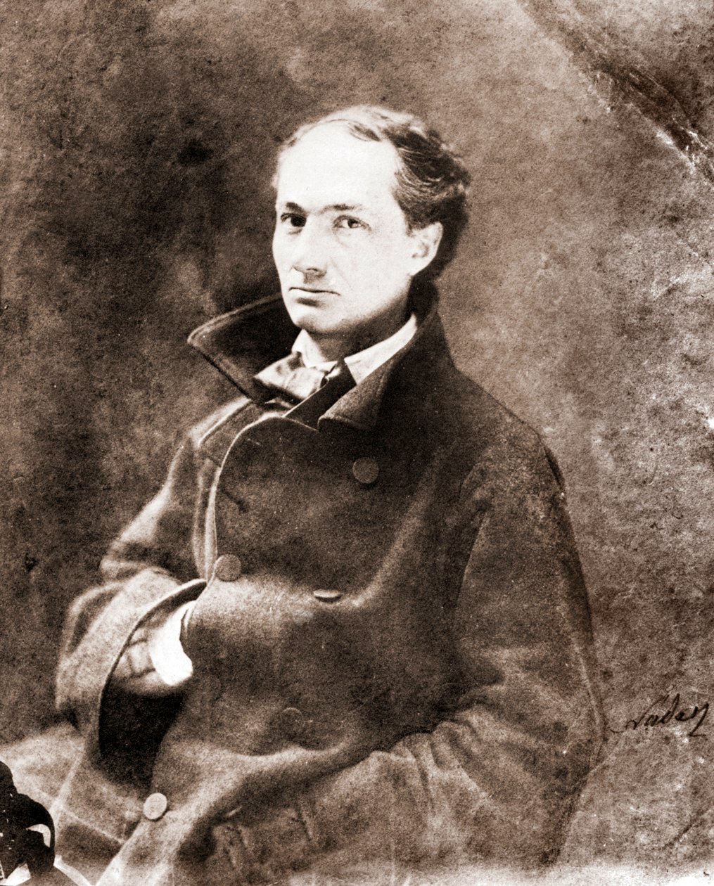 Portrett av Charles Baudelaire, forfatter (1821-1867) - Fotografi av Nadar (Felix Tournachon) av Nadar
