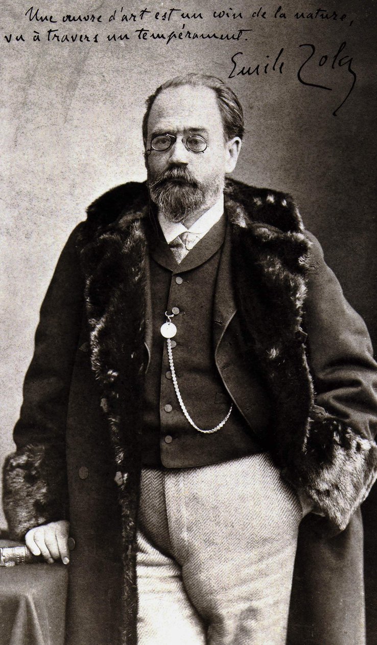 Portrett av Emile Zola (1840 - 1902) av Nadar. av Nadar