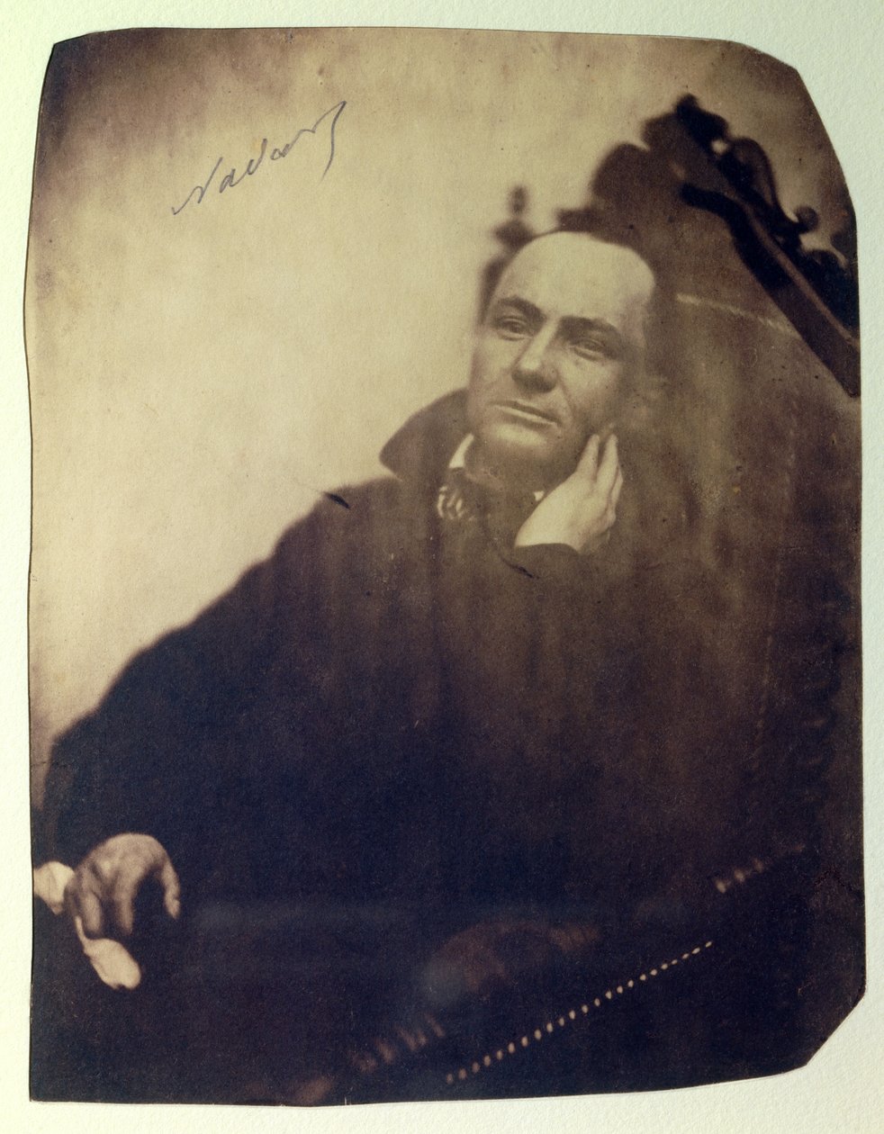 Portrett av den franske poeten Charles Baudelaire (1821-1867). 1855 av Nadar