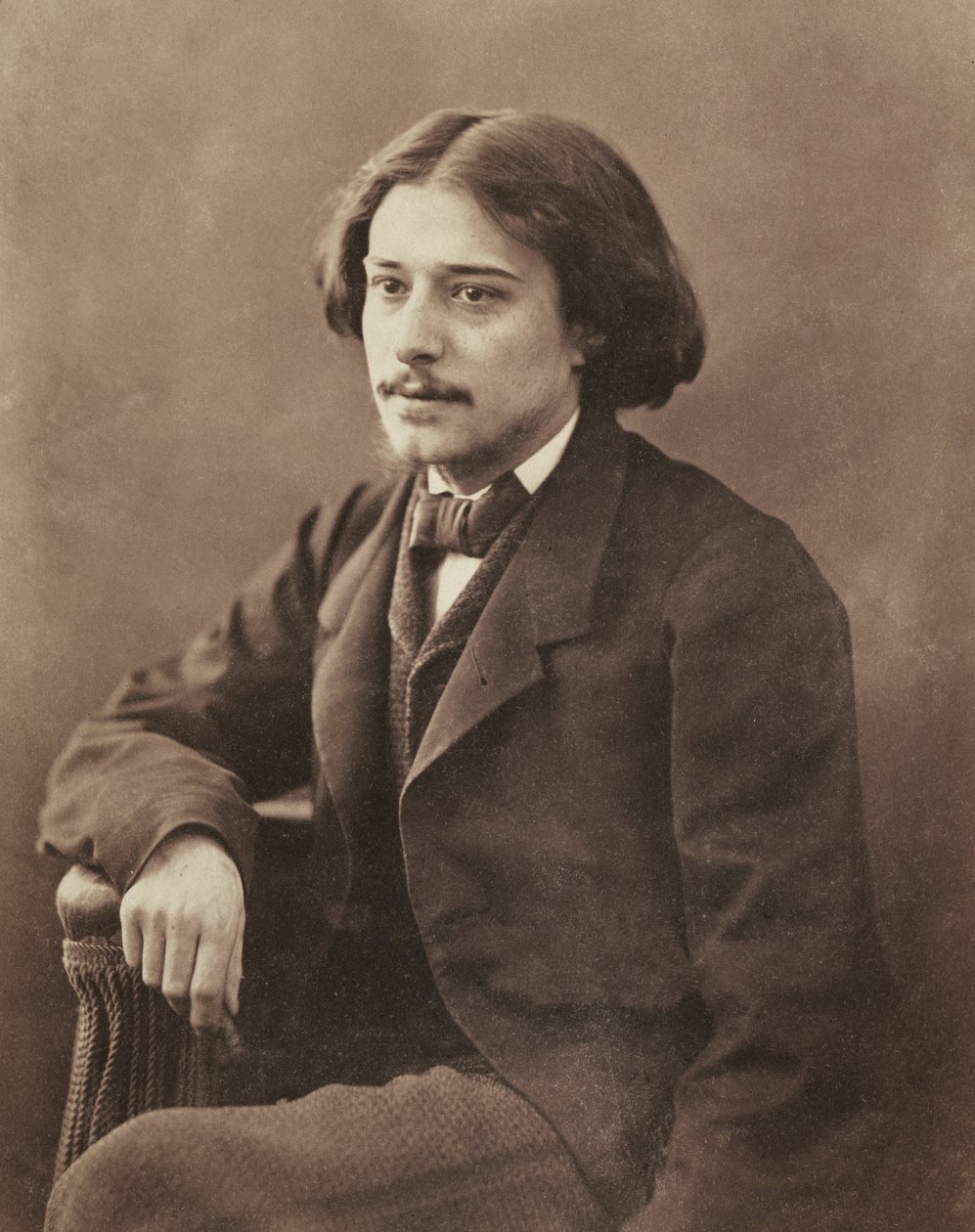 Portrait of the writer Alphonse Daudet (1840-1897) by Nadar, Gaspard-Felix (1820-1910) av Nadar