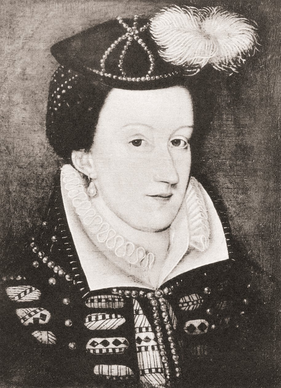 Mary, Queen of Scots (litho) av (after) English School