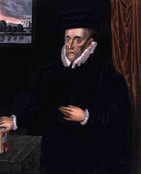 Portrett av Sir Walter Mildmay (1520?-1589), grunnlegger av Emmanuel College, Cambridge, fra 