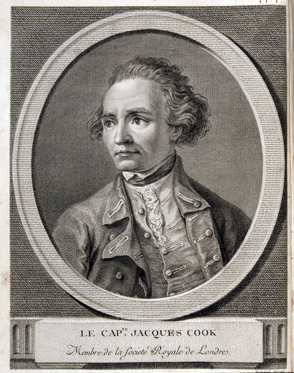 Kaptein James Cook, medlem av Royal Society of London av (after) French School
