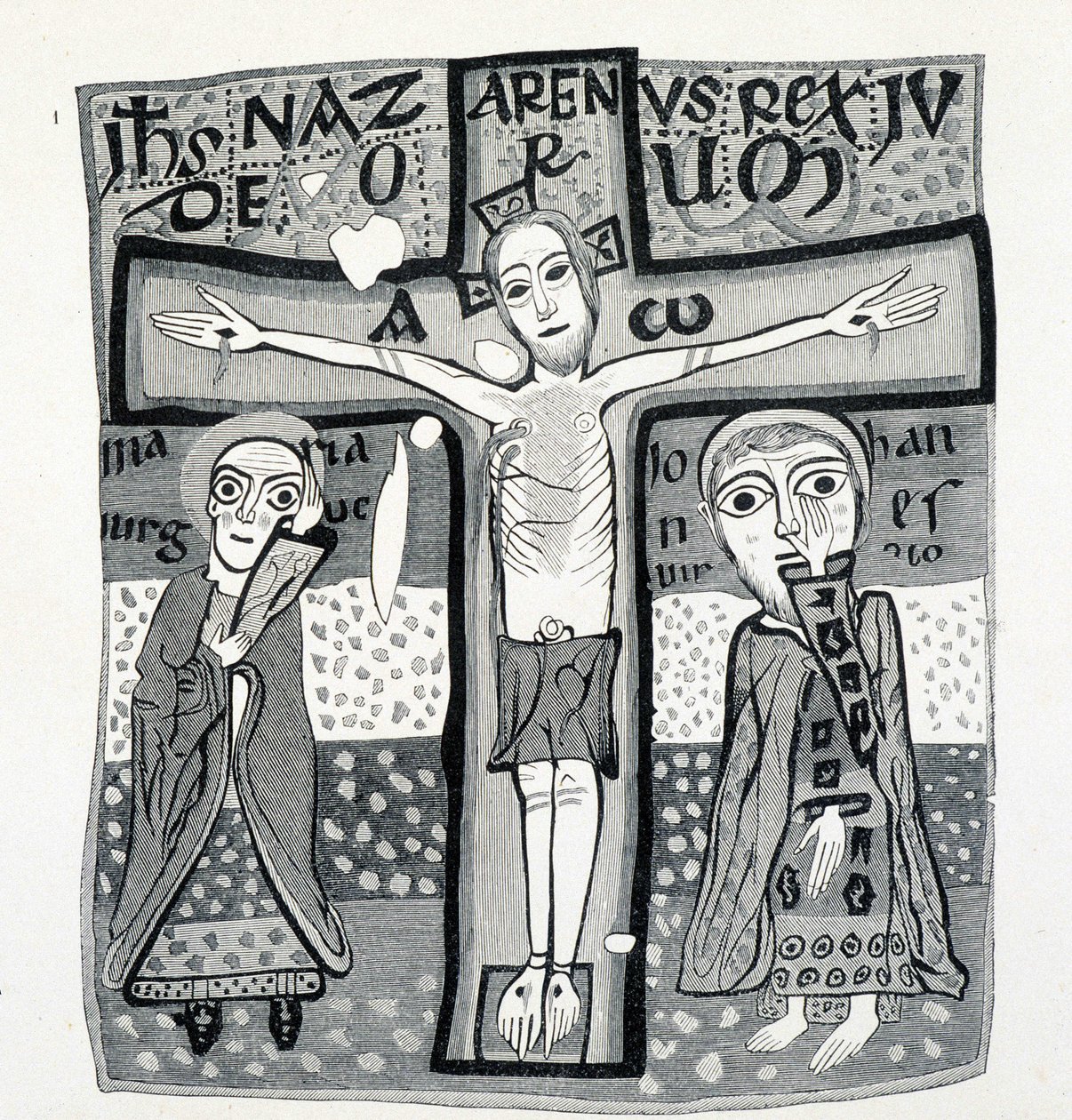 Religiøs kunst, Kristus på korset. 1100-tallet. av (after) French School