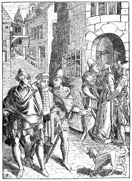 Provostens fengsel, rue de la Tannerie, Paris, etter et tresnitt i 