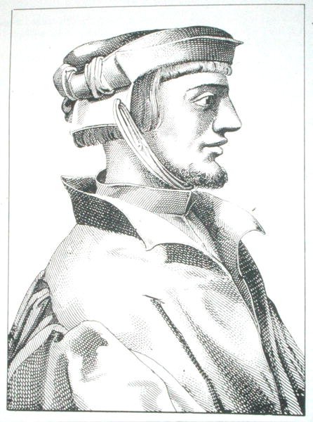 Agrippa von Nettesheim (1486-1535) kopi av en illustrasjon fra 