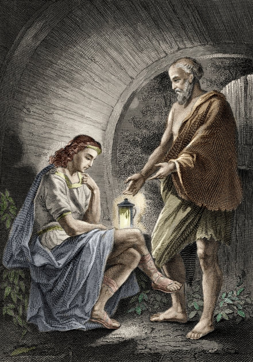 Den greske filosofen Diogenes fra Sinope, kjent som kynikeren av (after) German School