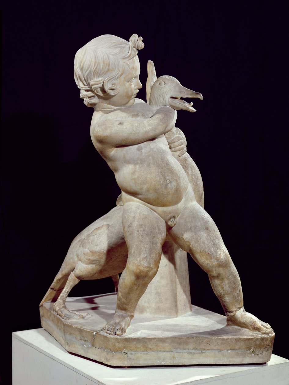 The Goose child, replica of an Hellenistic original attributed to Boethos (3rd BC) (marble) av (after) Greek School