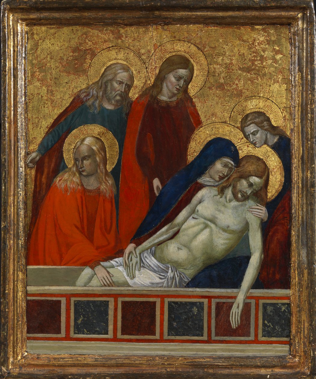Kristi gravleggelse, muligens 1800-tallet (tempera på panel) av (after) Italian School