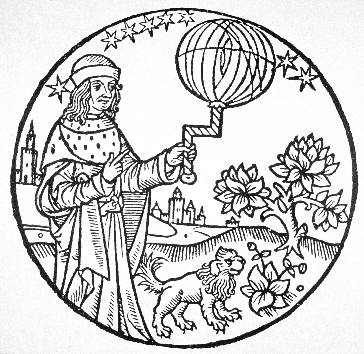 Ideell portrett av Aristoteles (384-322 f.Kr.), kopi av en illustrasjon fra 