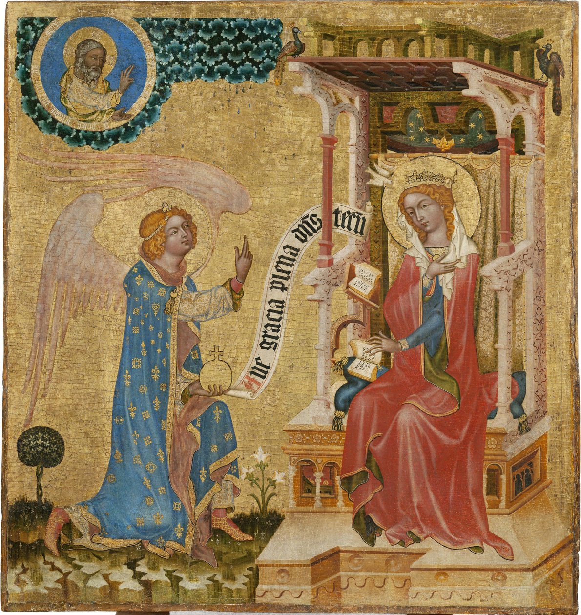 Bebudelsen - Mester av Hohenfurth (maître de Vyssi Brod) (aktiv ca 1350). Tempera på panel, ca 1350. Nasjonalgalleriet, Praha av (aka master of Hohenfurt) Master of Vyssi Brod