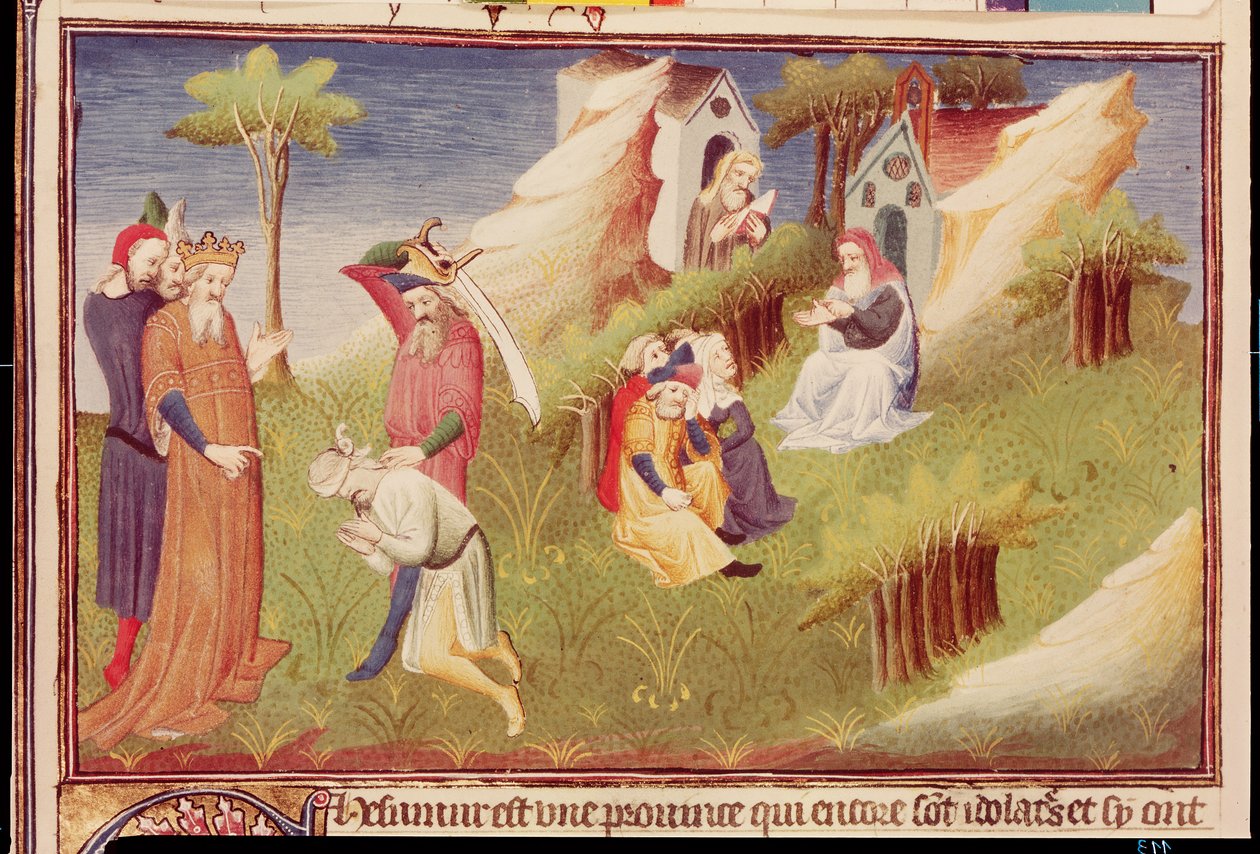 En henrettelse i Afghanistan, ca. 1410–1412 (tempera på vellum) av (and workshop) Boucicaut Master