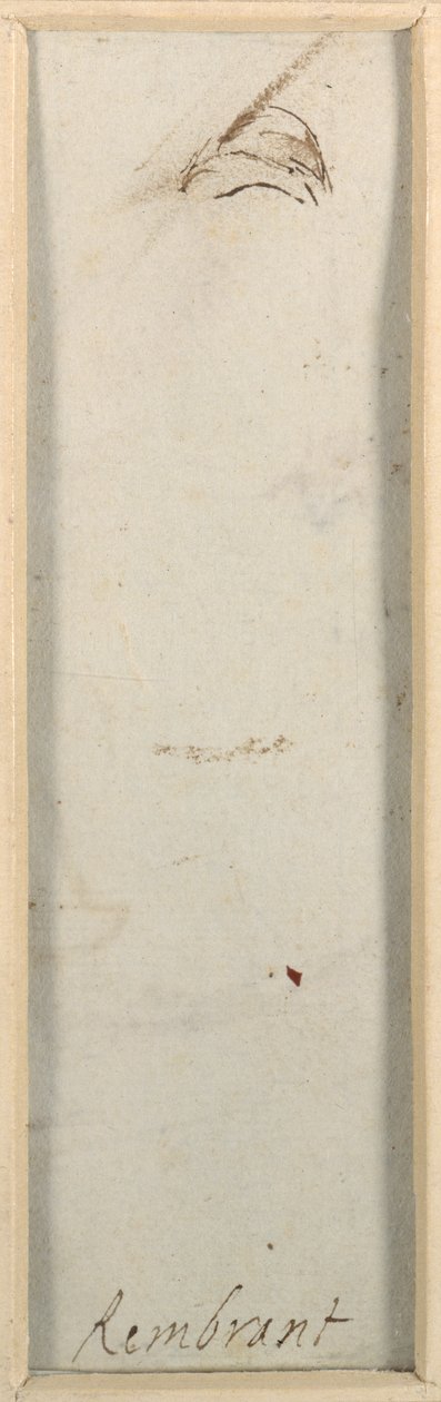 'Rembrandt', ca. 1650-52 (penn og blekk på papir) av (attr. to) Rembrandt Harmensz. van Rijn