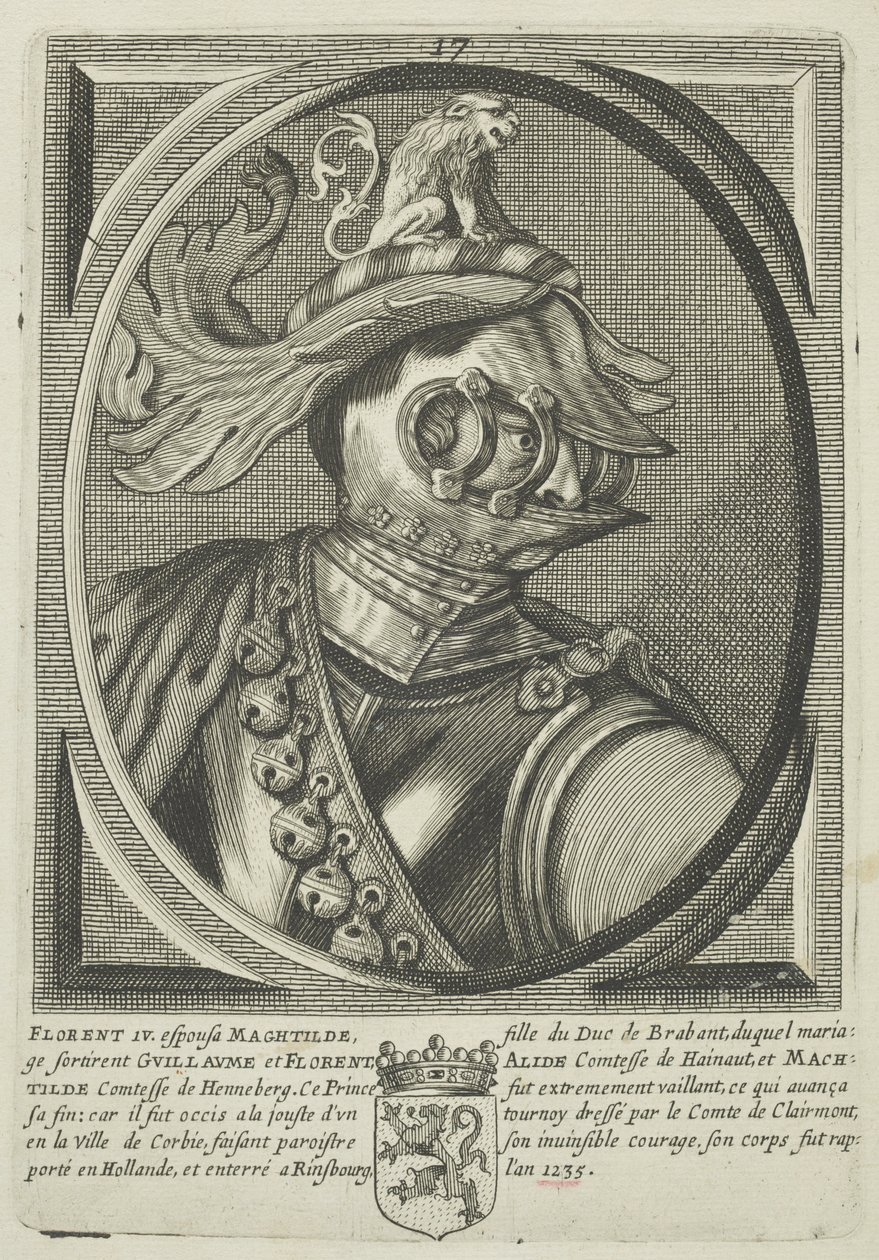Floris IV, greve av Holland (gravering) av (attr.to) French School