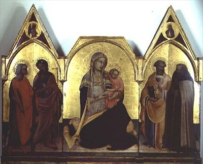 Ydmykhetens jomfru, triptyk av (c.1370 1425) Lorenzo Monaco