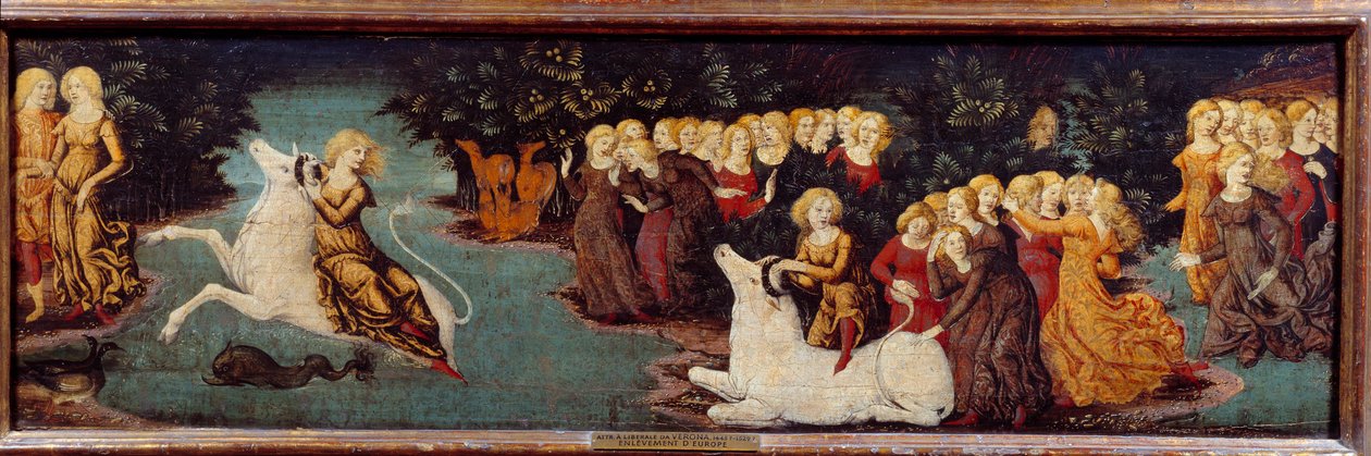 Kidnappingen av Europa. Maleri av Liberale Da Verona (1445 - 1529) av (c.1445 1527) Liberale da Verona
