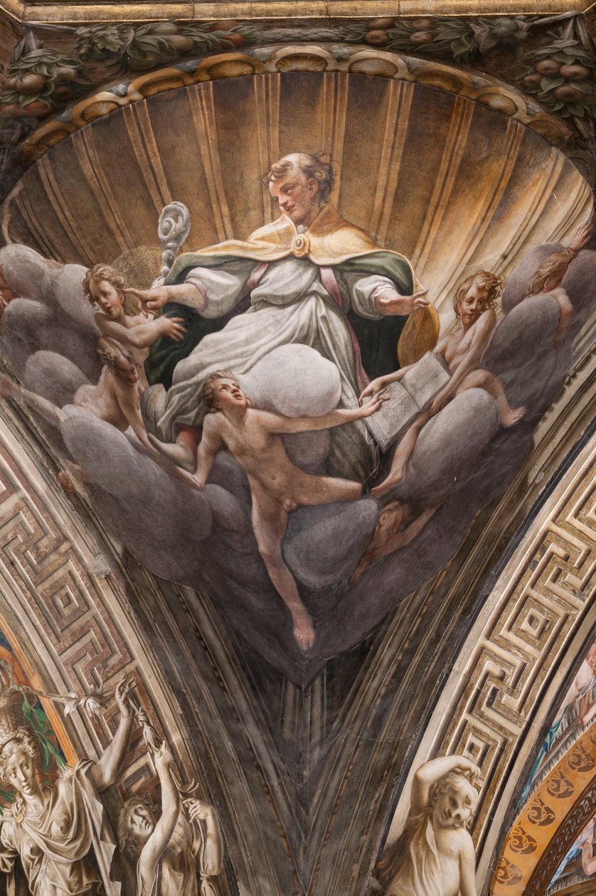 St Hilary, detalj av 3660852 av (c.1489 1534) Correggio