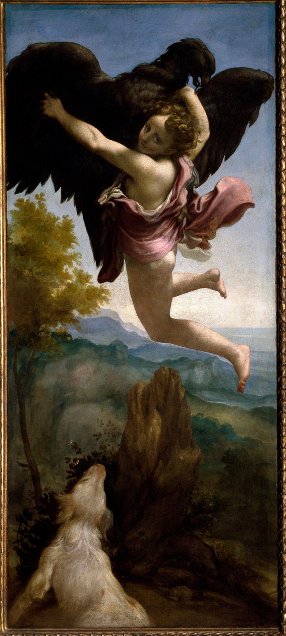 Bortføringen av Ganymedes (maleri, ca. 1531) av (c.1489 1534) Correggio