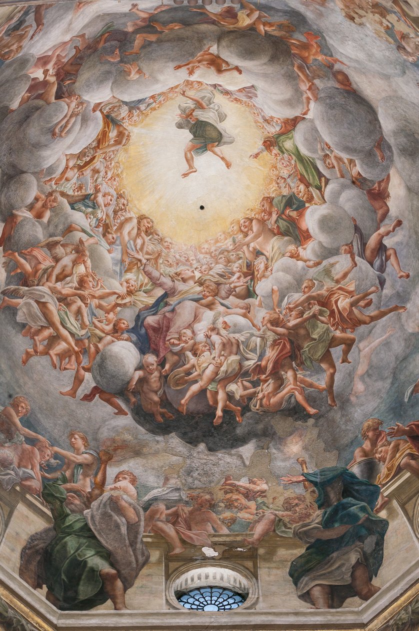 The Assumption of the Virgin, detalj av 3660852 av (c.1489 1534) Correggio