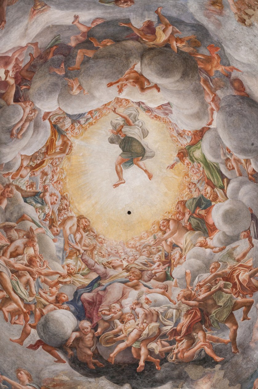 The Assumption of the Virgin, detalj av 3660852 av (c.1489 1534) Correggio