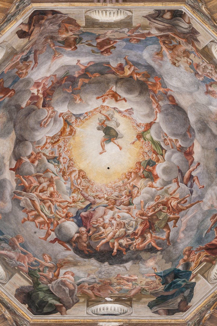 The Assumption of the Virgin, detalj av 3660852 av (c.1489 1534) Correggio