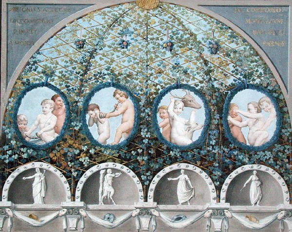 Design for a Ceiling Fresco, utgitt ca. 1780 (gouache, blekk og akvarell på etset bunn) (se også 192025-026 av (c.1489 1534) (after) Correggio