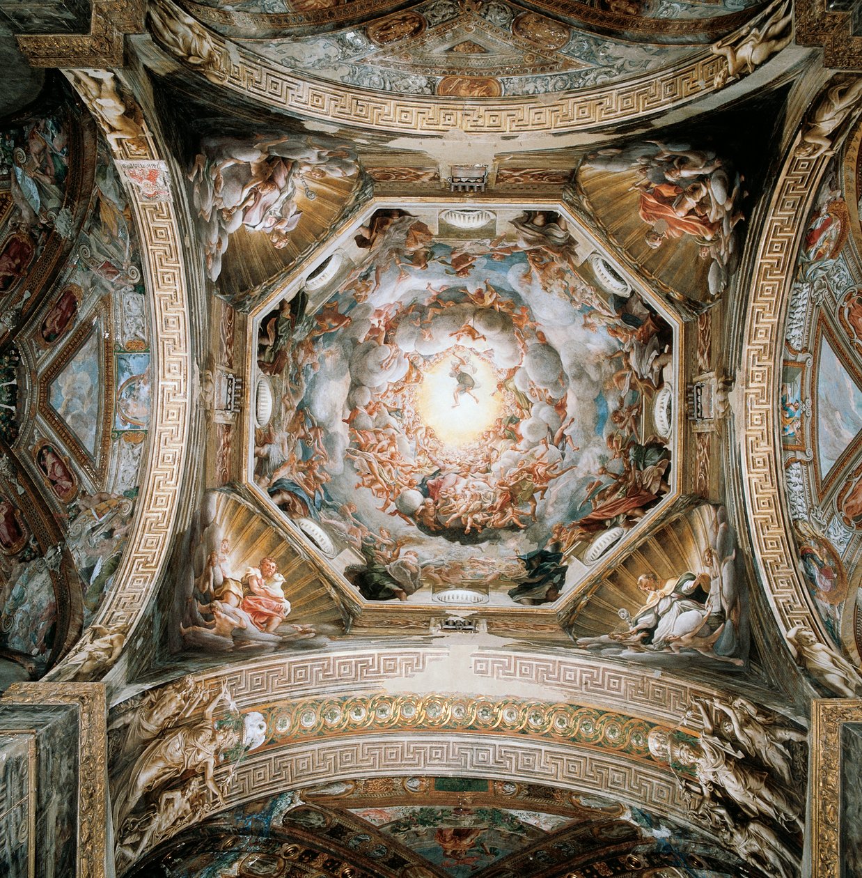 Kuppel med antagelse av jomfru av (c.1489 1534) Correggio