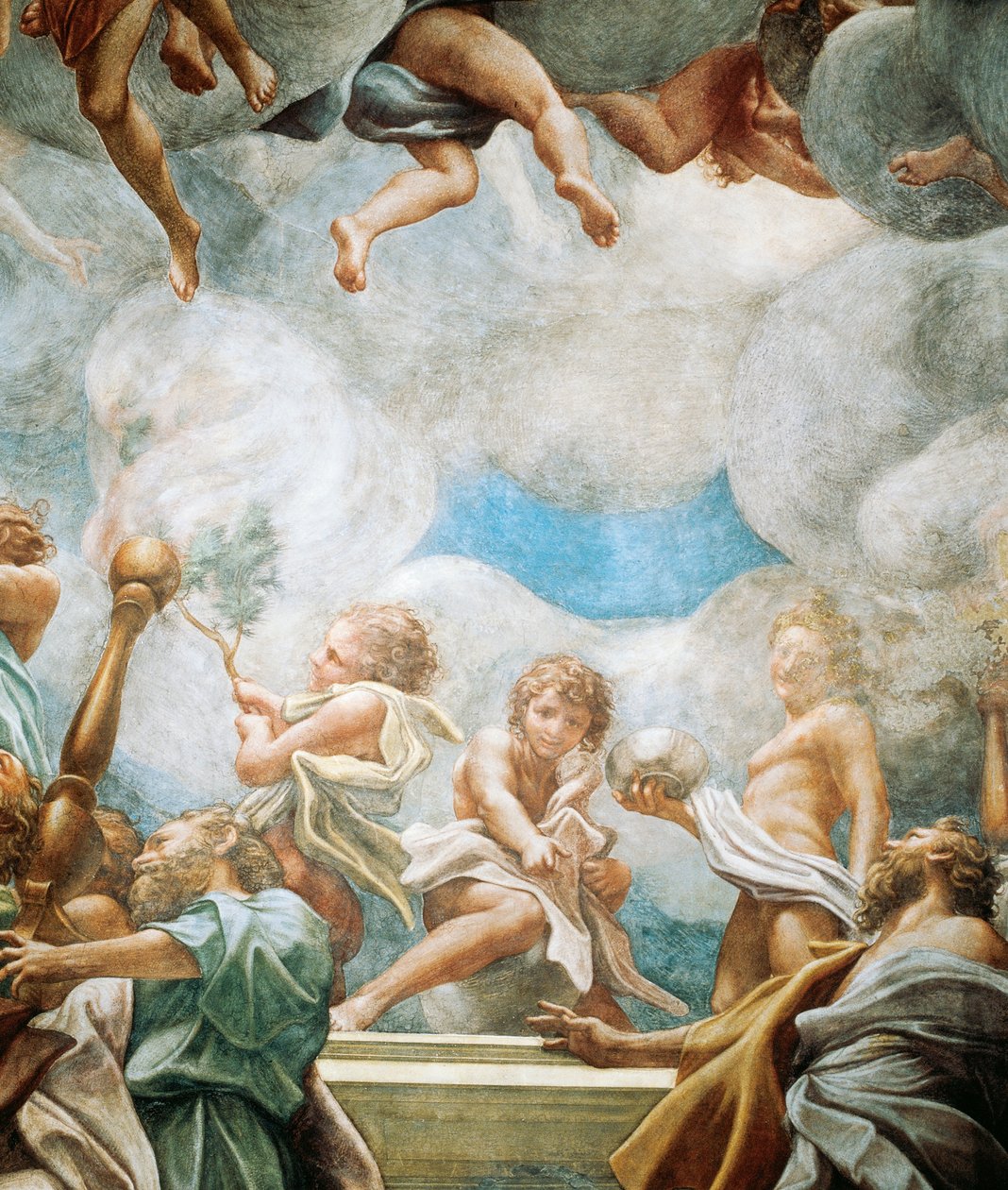 Efebe og apostel, detalj fra Jomfruens himmelfart av (c.1489 1534) Correggio