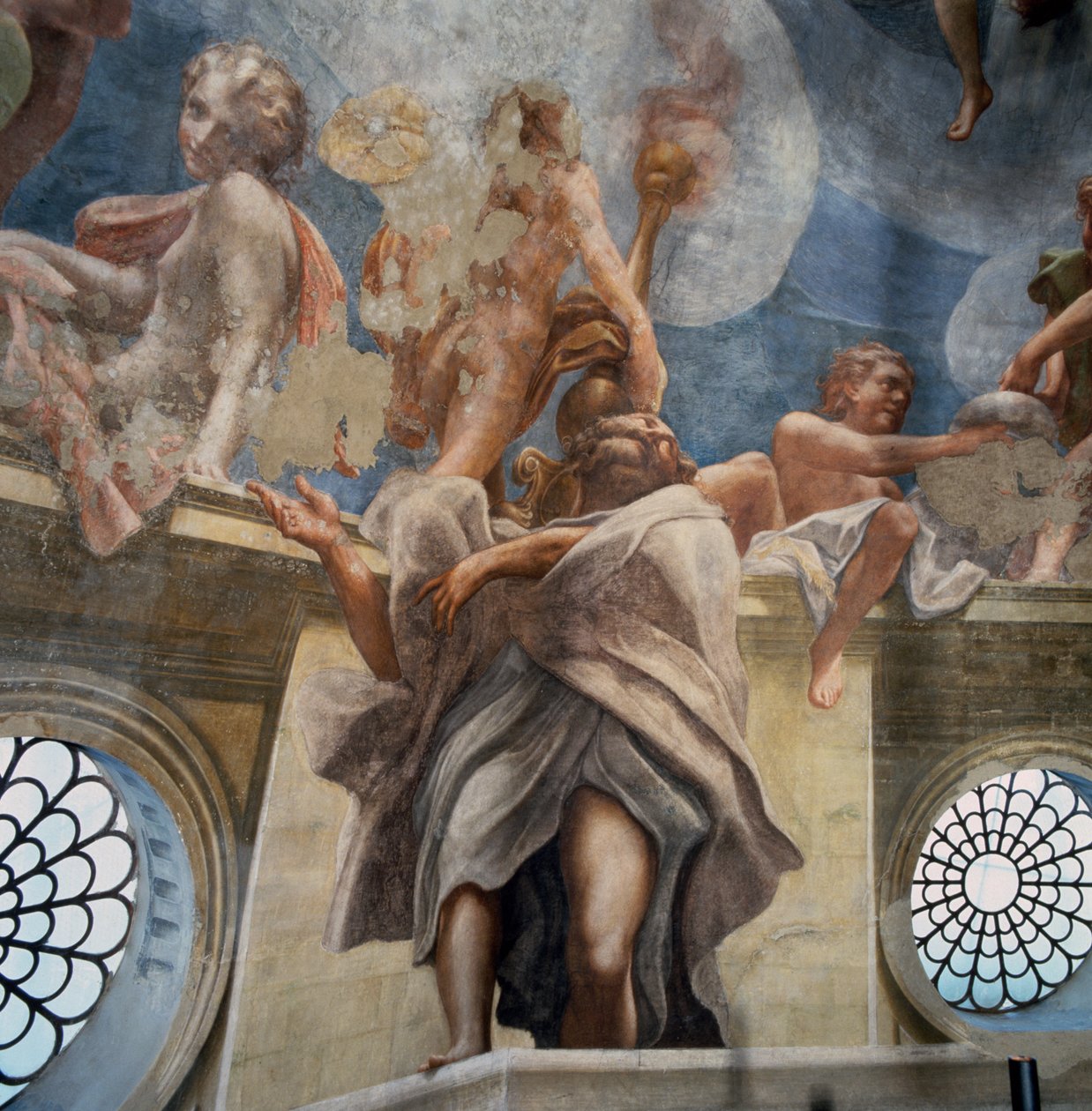 Efebes, detalj fra The Assumption of the Virgin av (c.1489 1534) Correggio