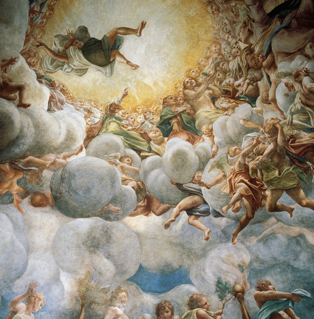 Eva og Maria stiger opp, detalj fra Jomfruhimling av (c.1489 1534) Correggio