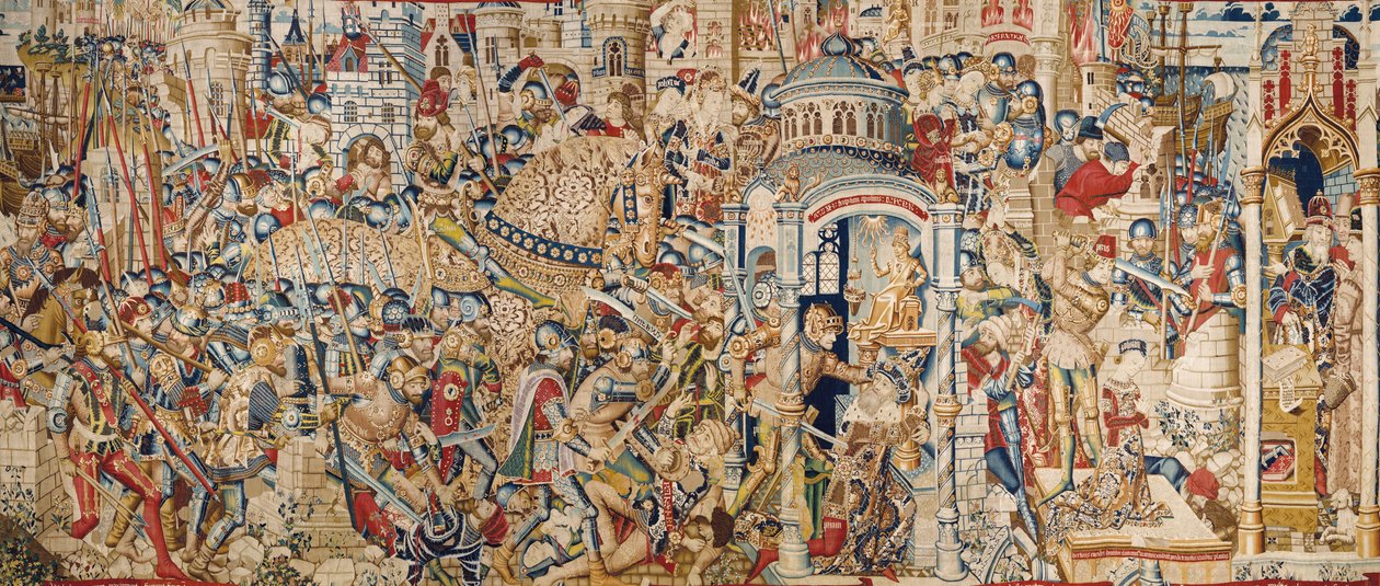 The Trojan War: The Destruction of Troy, ca. 1470 (teppe) av (fl.1450 75) Master of Coetivy
