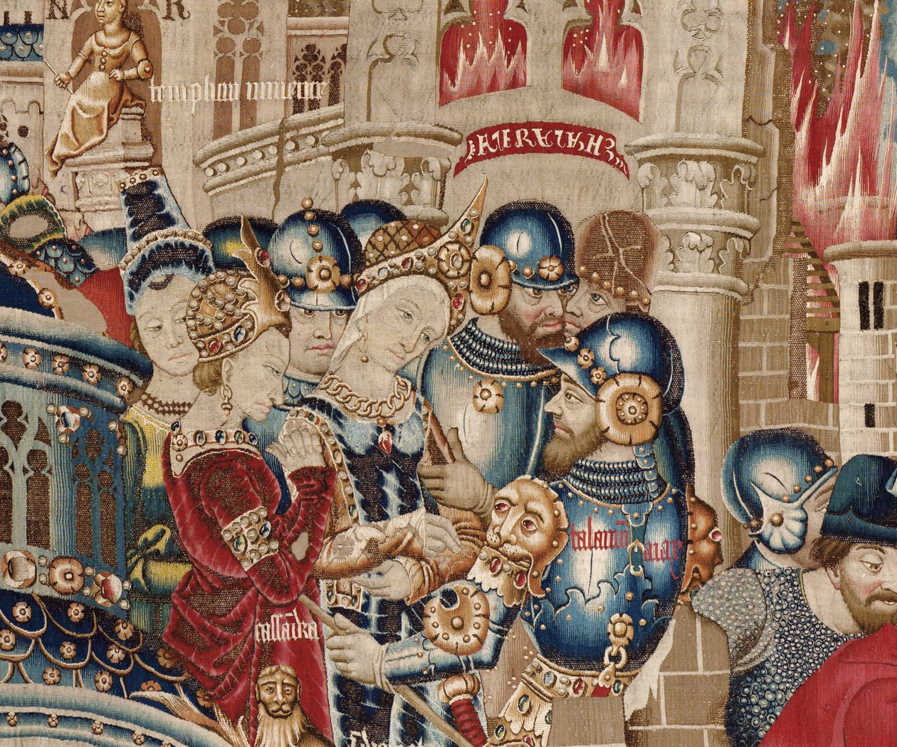 The Trojan War: The Destruction of Troy, ca. 1470 (teppe) av (fl.1450 75) Master of Coetivy