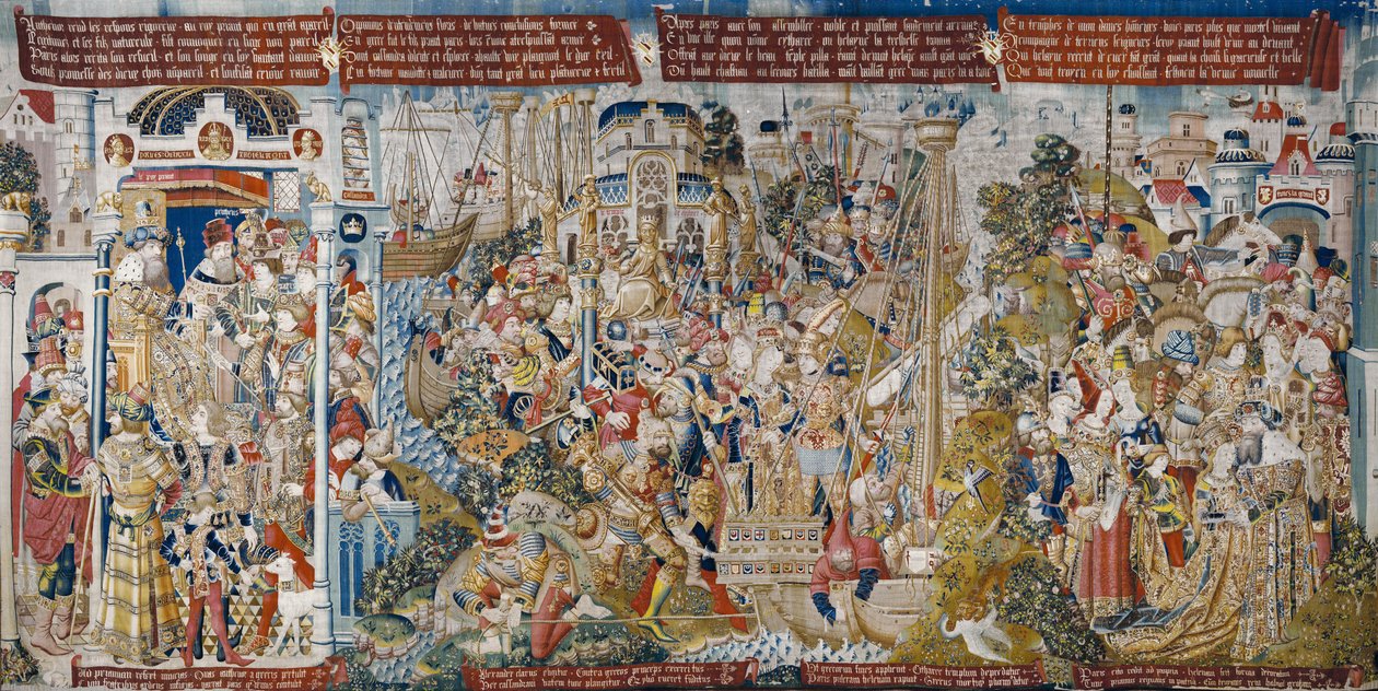 The Trojan War: The Rape of Helen, ca. 1470 (teppe) av (fl.1450 75) Master of Coetivy