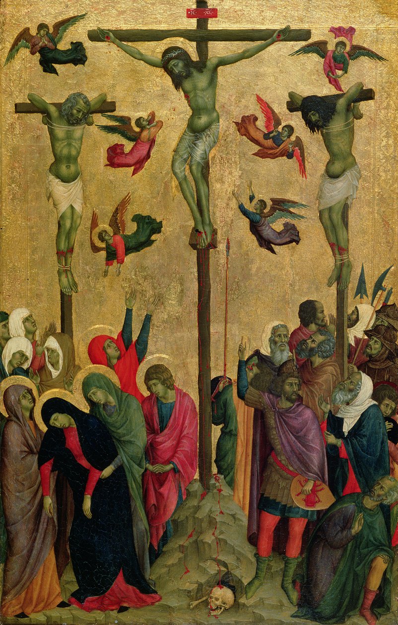 The Crucifixion, ca. 1315-30 (tempera på panel) av (school of) Duccio di Buoninsegna