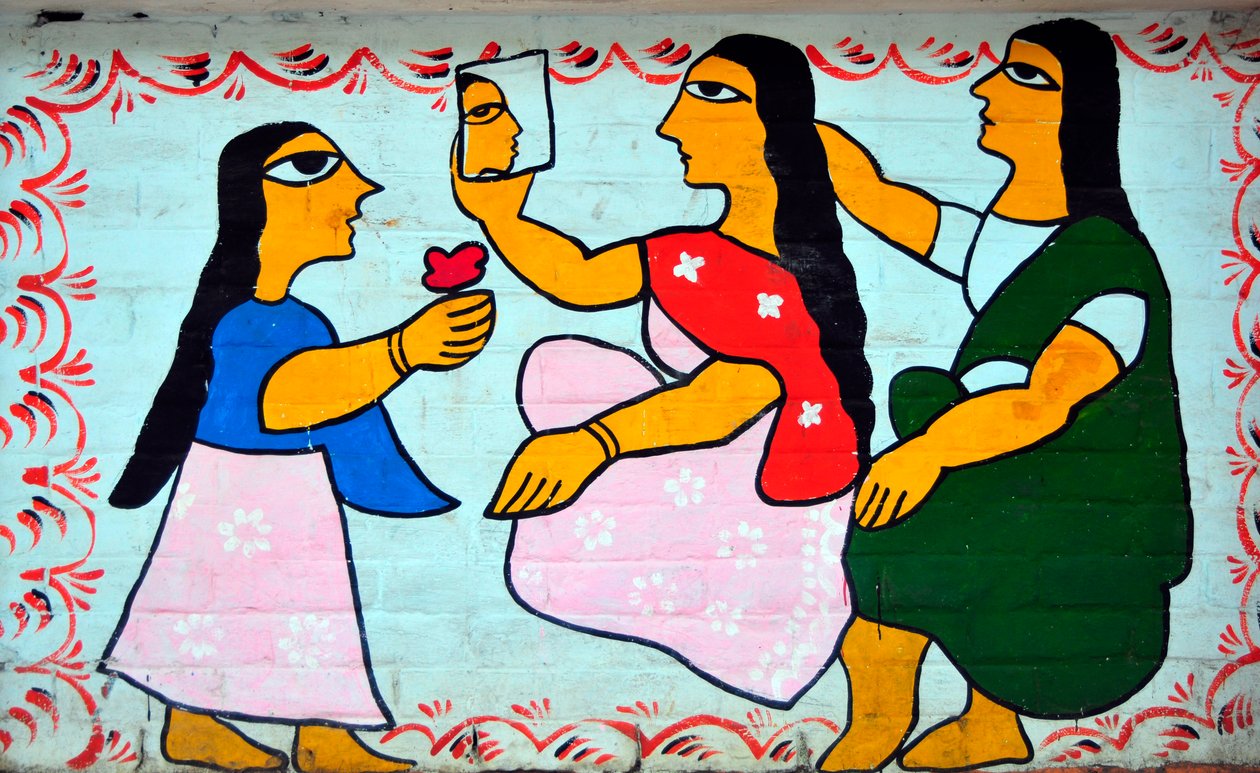 Et veggmaleri av landlige kvinner i Bangladesh av Unknown