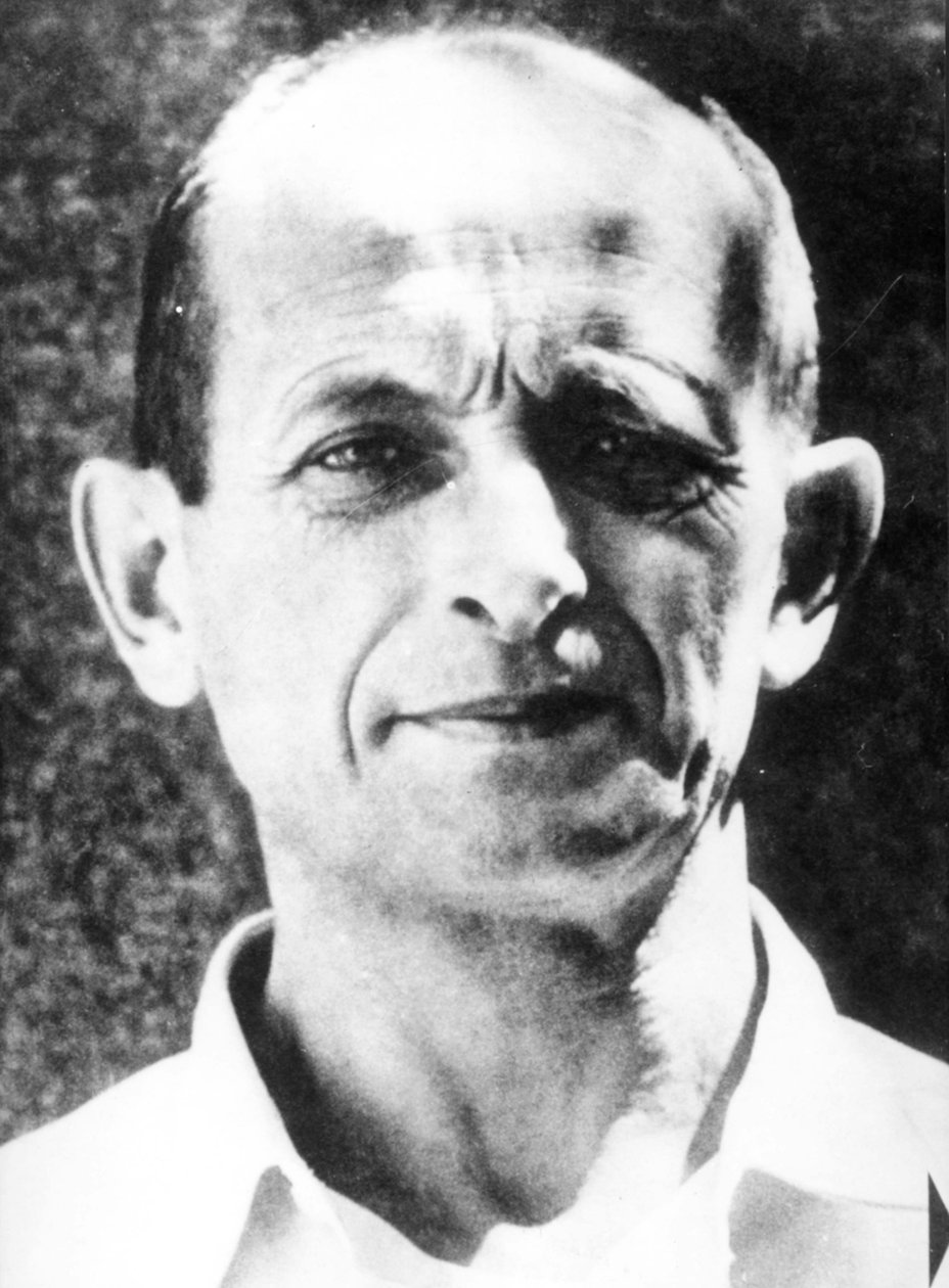 Adolf Eichmann som er en av grunnleggerne av gasskamre og annet utryddelsesutstyr i Oswiecim (Auschwitz) etter arrestasjon i Israel. Andre verdenskrig. av Unknown