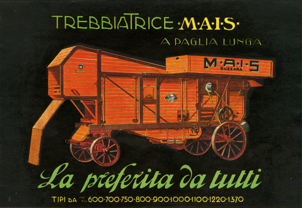 Landbruksmaskiner. Suzzara, 1925 av Unknown