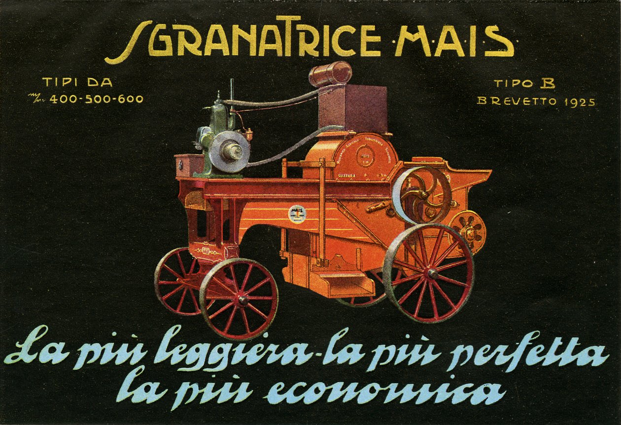 Landbruksmaskiner. Suzzara, 1925 av Unknown