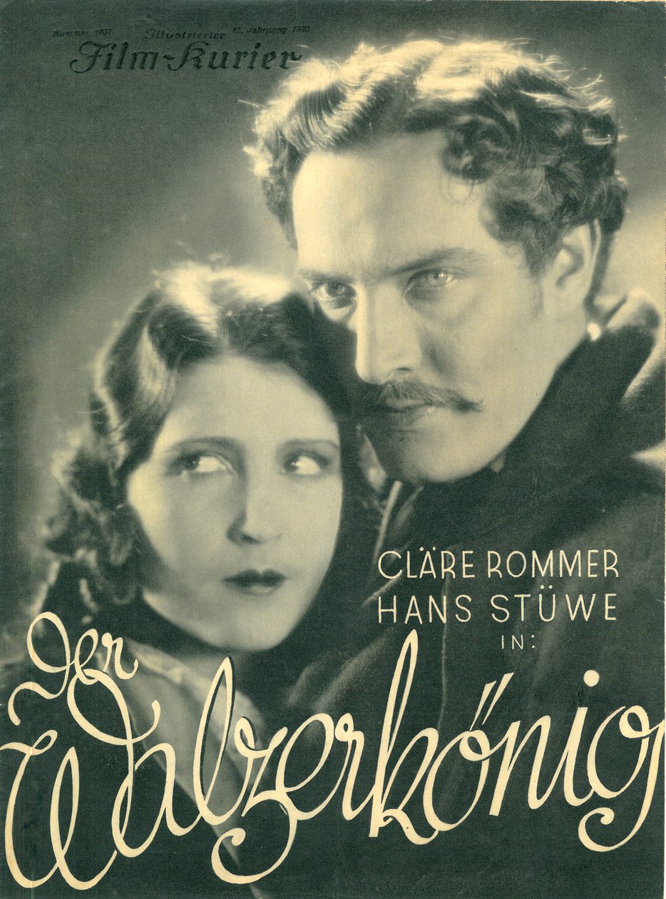 Filmplakat for Kurier Der Walzerkönig (The Waltz King), 1930 av Unknown