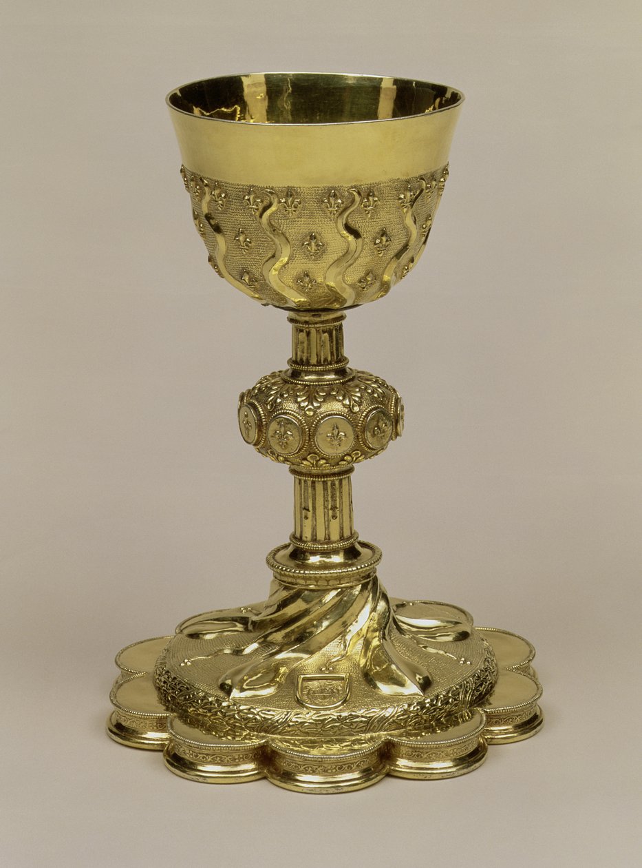 Francis I sølvforgylt kalk på en koffeinfri fot som bærer våpenskjoldet til Fabius Mirto Frangipani (1514-87) erkebiskop av Nasaret, laget i Paris, 1532-33 av Unknown