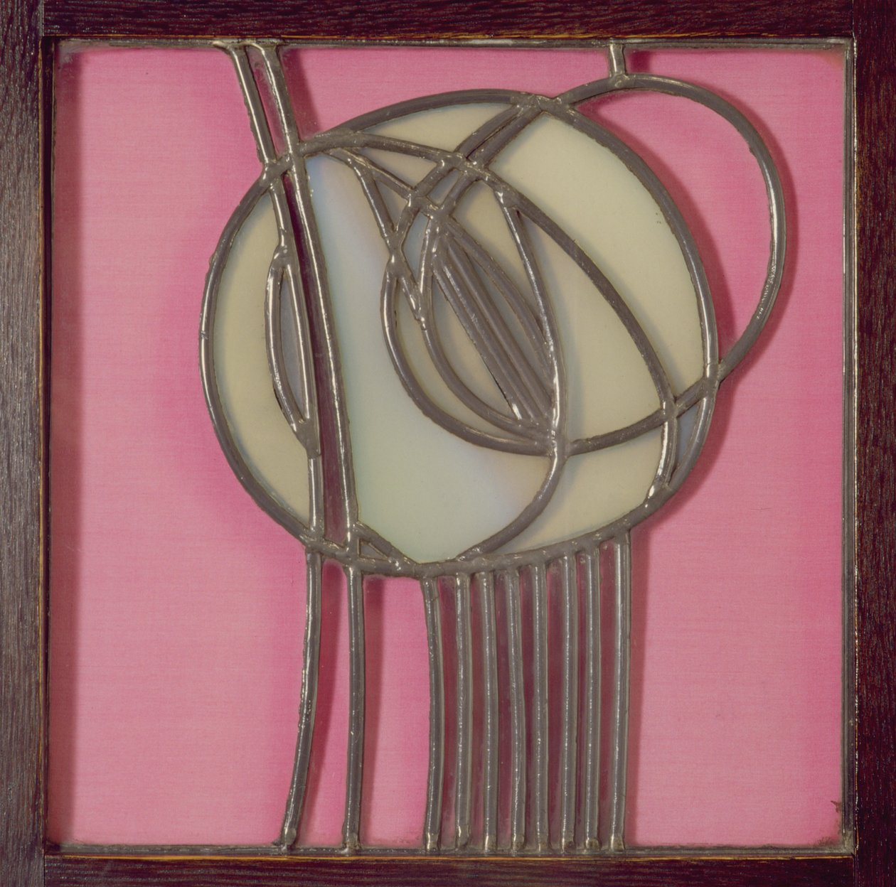 Glasgow School of Art, detalj av farget glass rose av Unknown