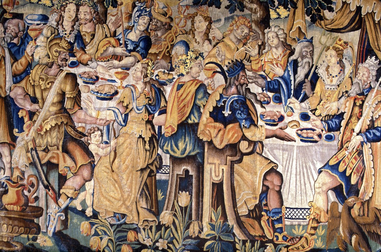 Indre & Loire N* 114 - Chateau de Chinon - "" Guds måltid "" - flamsk billedvev fra 1600-tallet. av Unknown