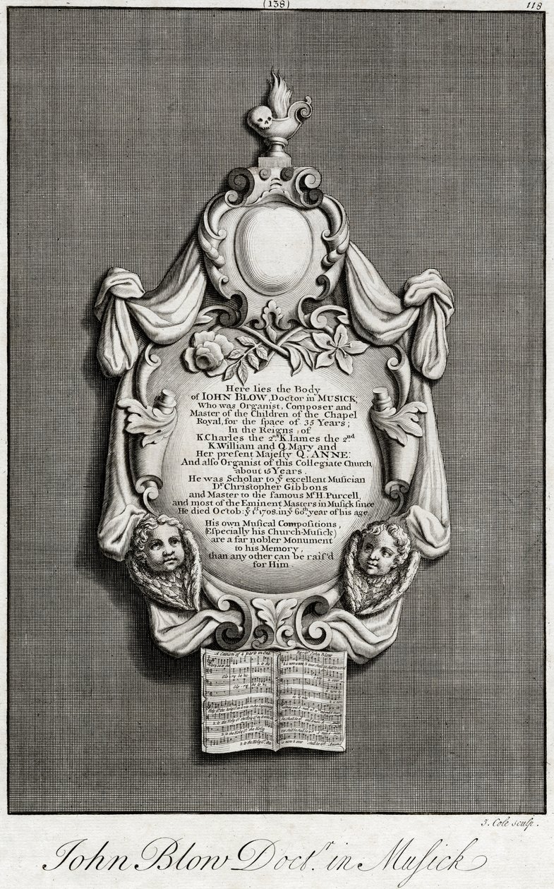 John Blow Memorial, Westminster Abbey. av Unknown