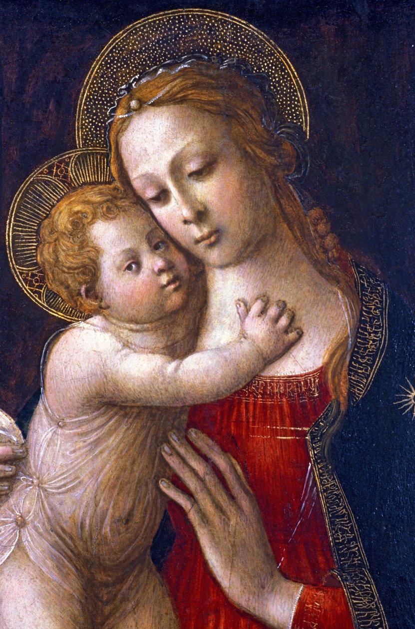 Loire Atlantique N* 091 - NantesMusee des Beaux Arts - "Virgin and Child" - Master of "Tondo Miller" - italiensk primitiv fra 1400-tallet av Unknown