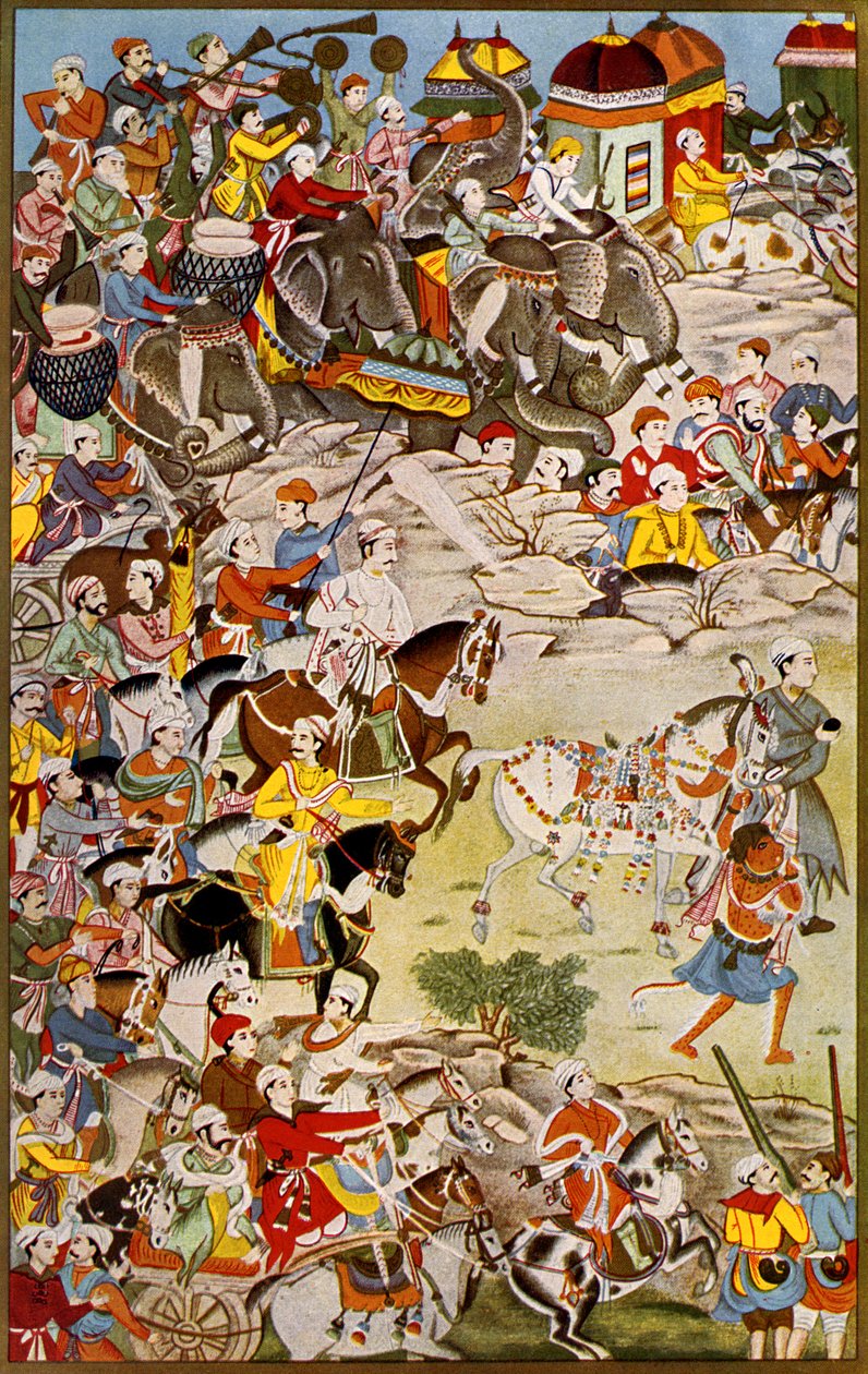 Mars av den store Mughal, Akbar den store av Unknown