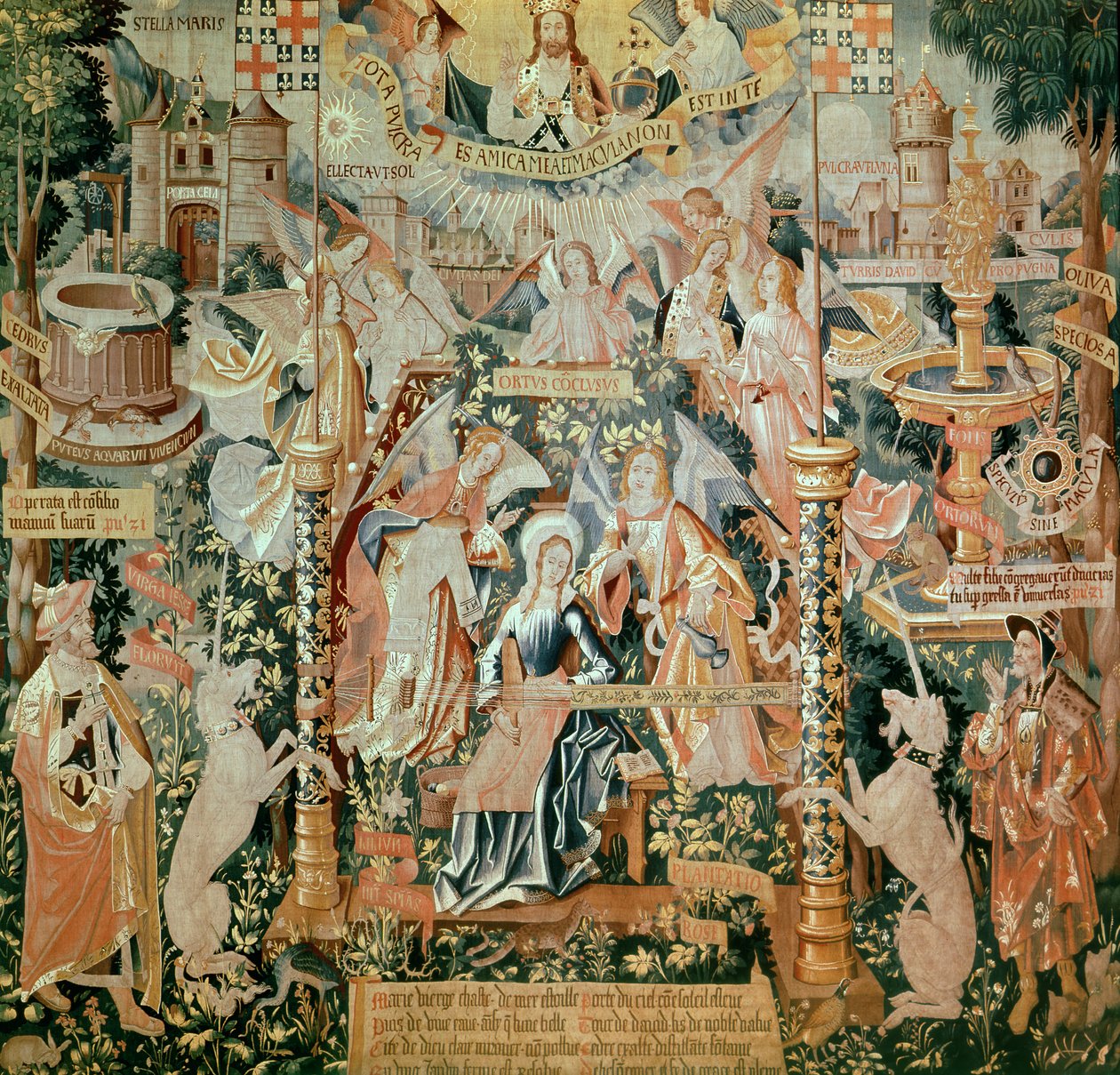 Mary in the Temple, fra Scener fra Jomfruens liv, Tapestry, 1530 (se også 61163-65) av Unknown